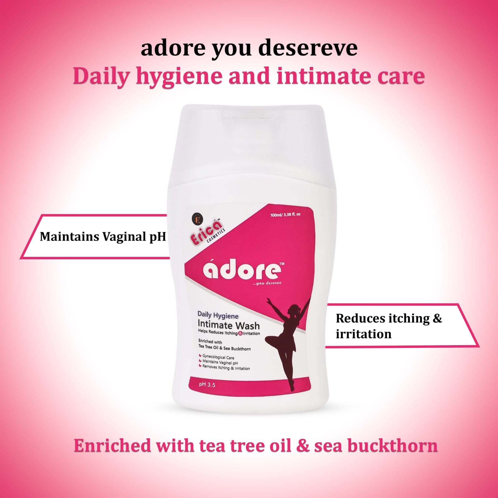 Combo of 2 ádore Daily Hygiene Intimate Wash (pH 3.5)