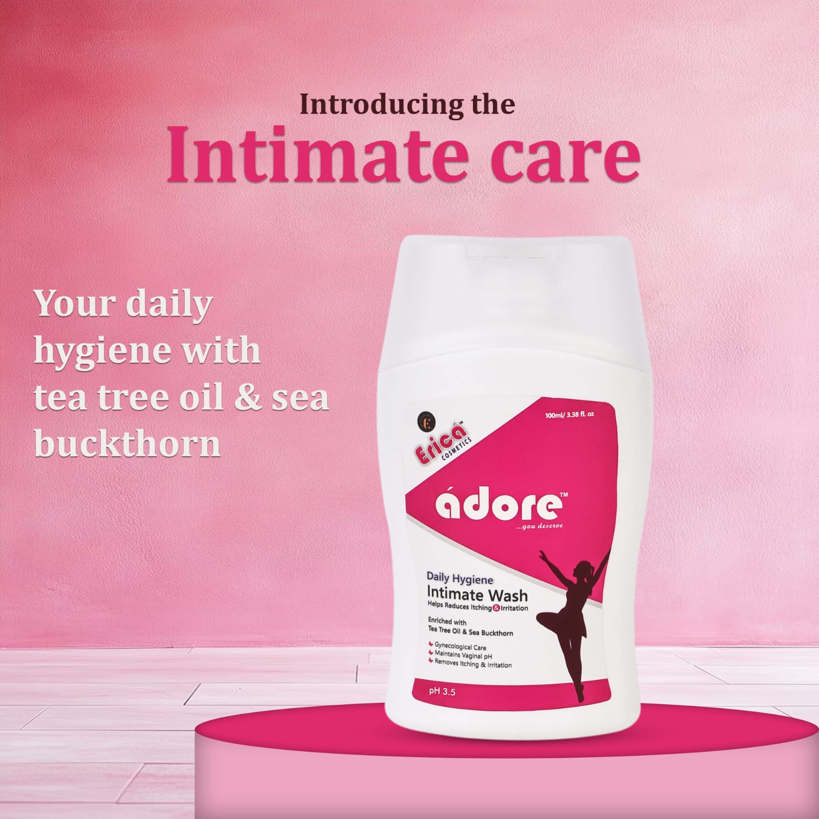 Combo of 3 ádore Daily Hygiene Intimate Wash (pH 3.5)